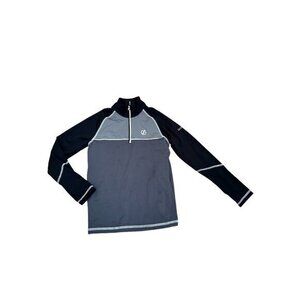 Dare2B Boys 1/4 Zip Long Sleeve Sports Top Age 9-10 Years Black/Grey
